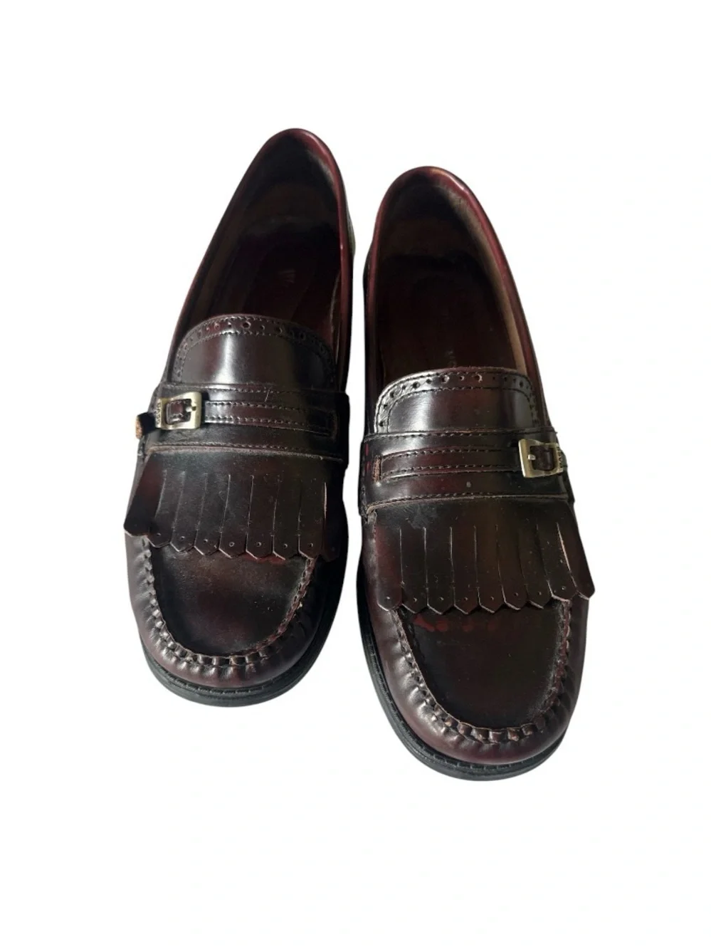 G.H. Bass & Co. Women's Dark Burgundy Tassel Kiltie Loafers